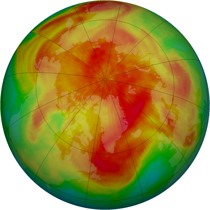 Arctic ozone map for 30 March 2001